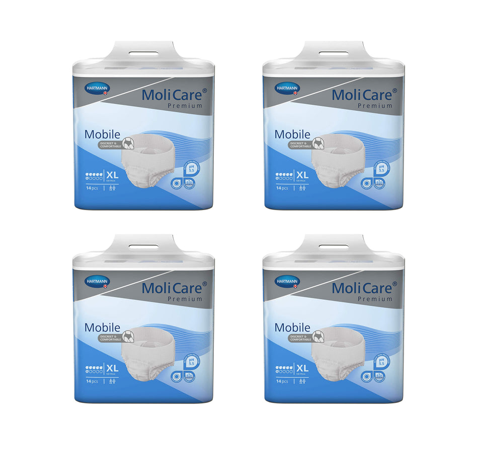 MoliCare Premium Mobile 6 Drops Extra Large 4 Packs x 14 Pants Value Pack