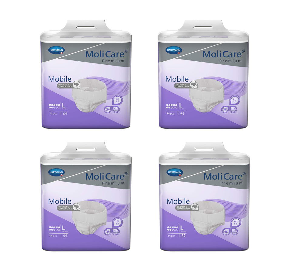 MoliCare Premium Mobile 8 Drops Size Large 4 Packs x 14 Pants
