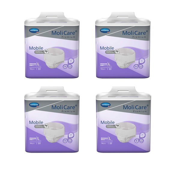 MoliCare Premium Mobile 8 Drops Size Large 4 Packs x 14 Pants