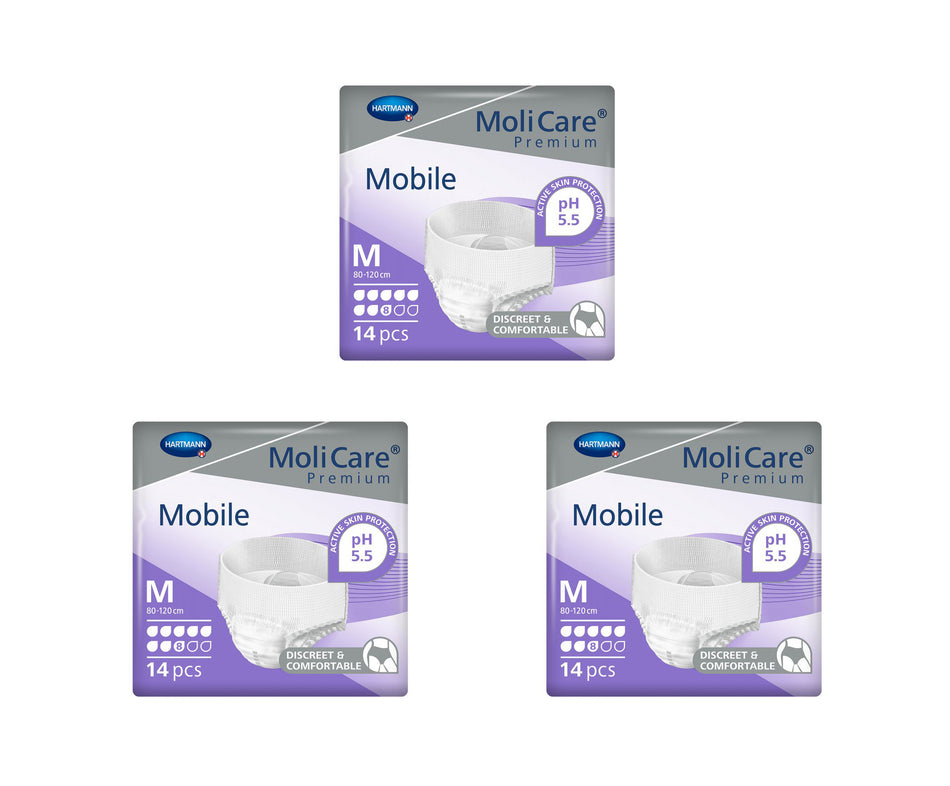 MoliCare Premium Mobile 8 Drops Medium 14 Pants x 3 Packs Value Pack