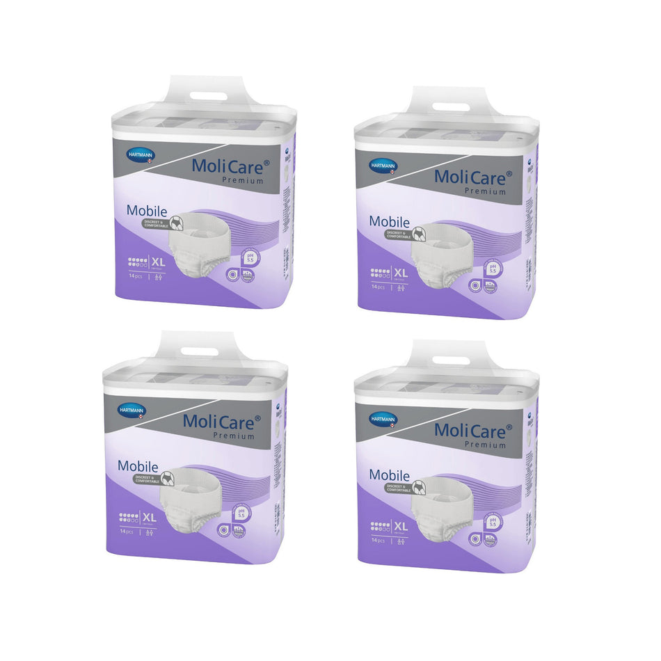 MoliCare Premium Mobile 8 Drops Extra Large 14 Pcs x 4 Packs Value Pack