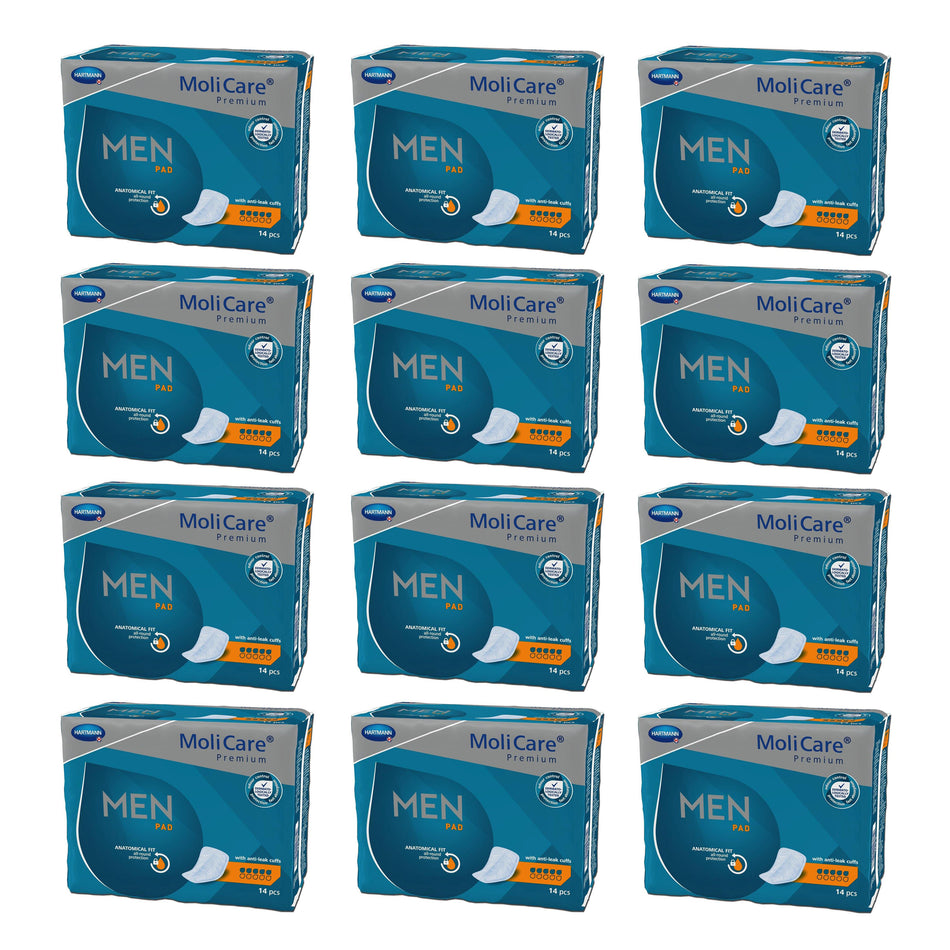 Molicare Premium Men Pad 5 Drops 14 Pads x 12 Packs