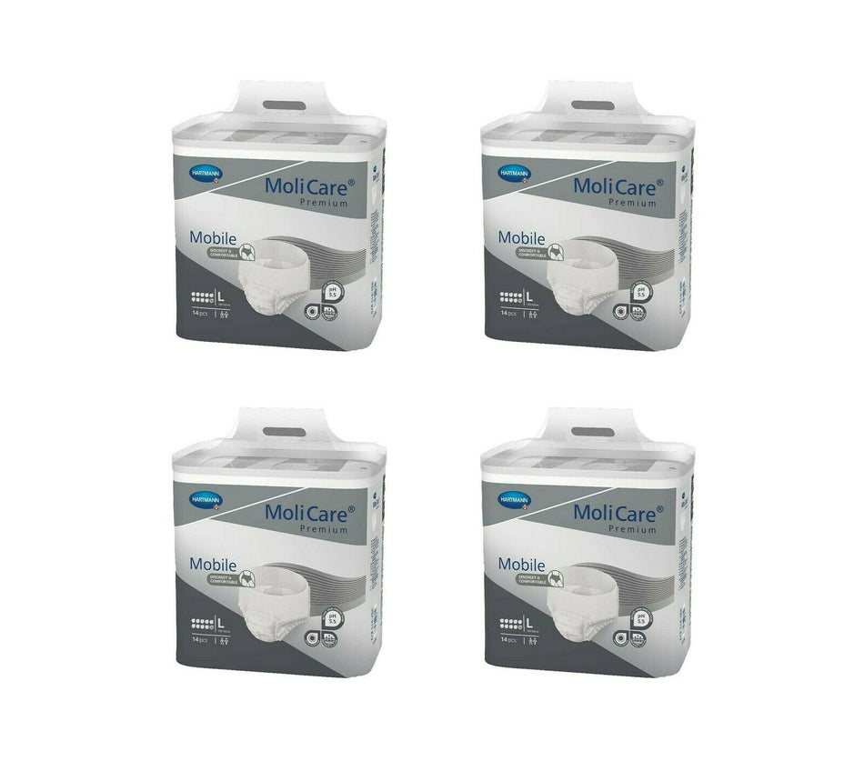 MoliCare Premium Mobile 10 Drops Size Large 4 Packs x 14 Pants Value Pack