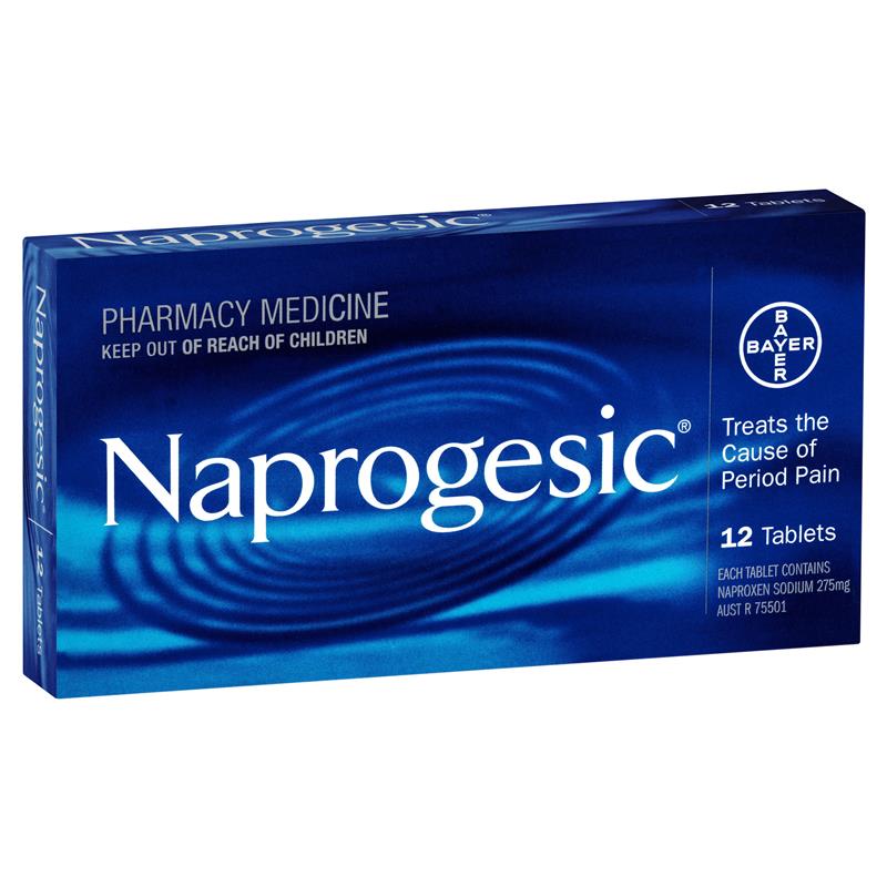 Naprogesic Period Pain Tablets 275mg 12 Pack