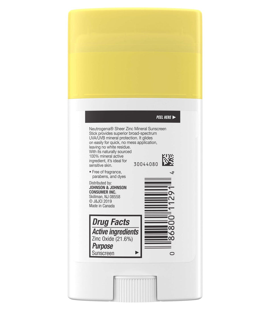 Neutrogena Sheer Zinc Mineral Stick SPF 50 42g