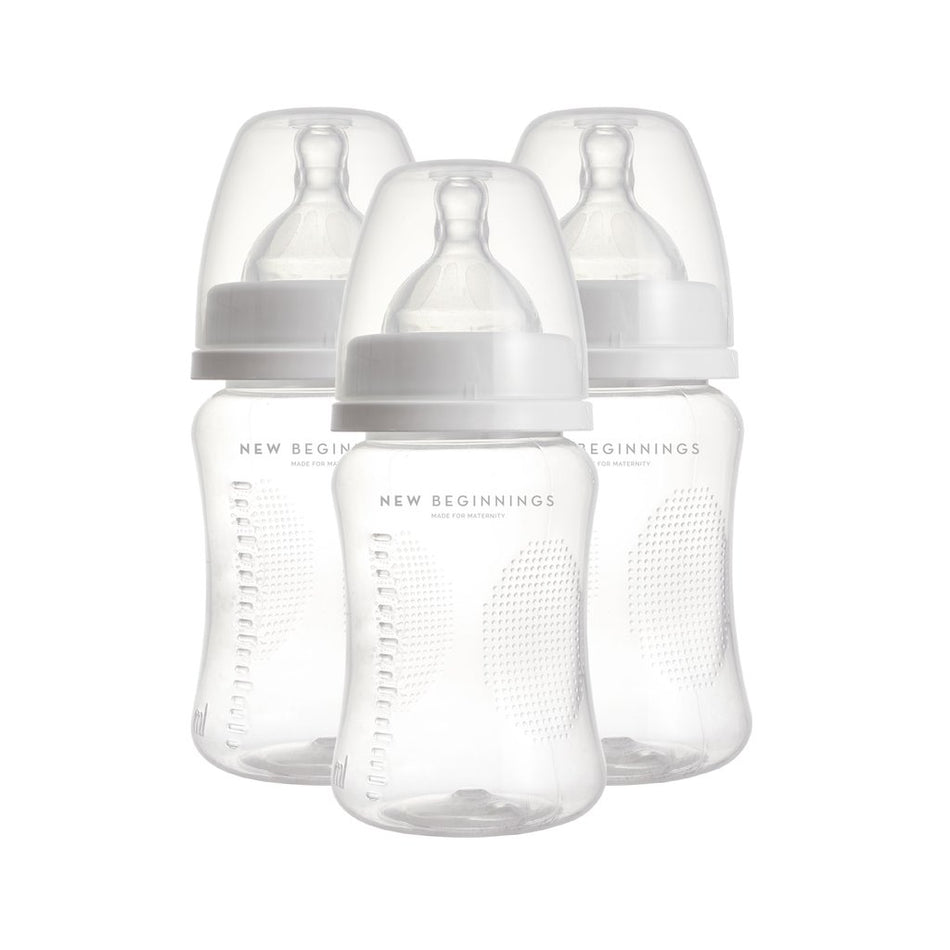 New Beginnings Feeding Bottle PP 250ml 3 Pack