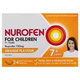 Nurofen Children 7+ Years Orange Chewable Pain & Fever Relief 24 Capsules