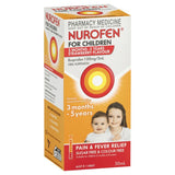 Nurofen Children Ibuprofen 3 Months To 5 Years Strawberry Flavour 50ml