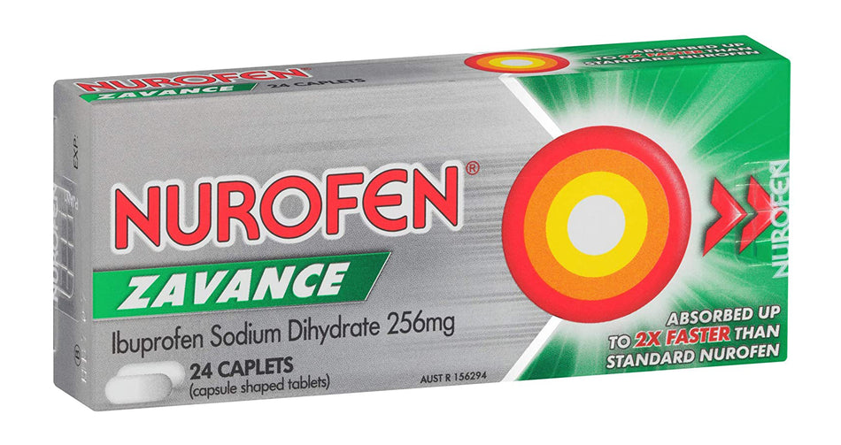 Nurofen Zavance Fast Pain Relief 256mg 24 Caplets