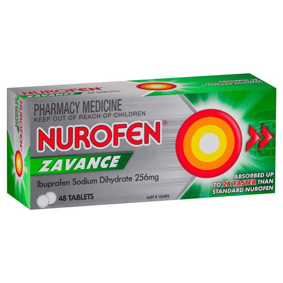 Nurofen Zavance Fast Pain Relief 256mg 48 Tablets