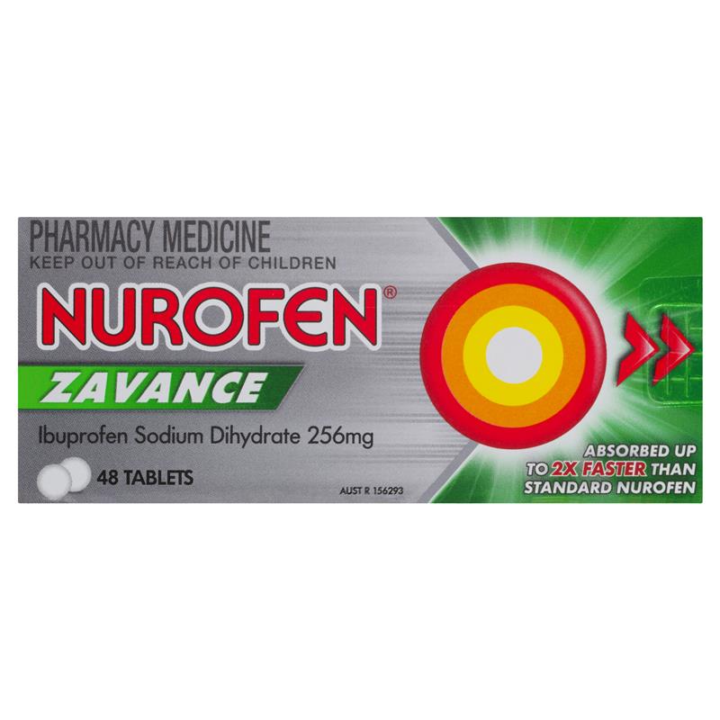Nurofen Zavance Fast Pain Relief 256mg 48 Tablets
