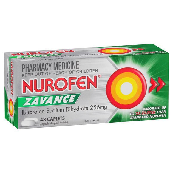 Nurofen Zavance Fast Pain Relief 256mg 48 Caplets
