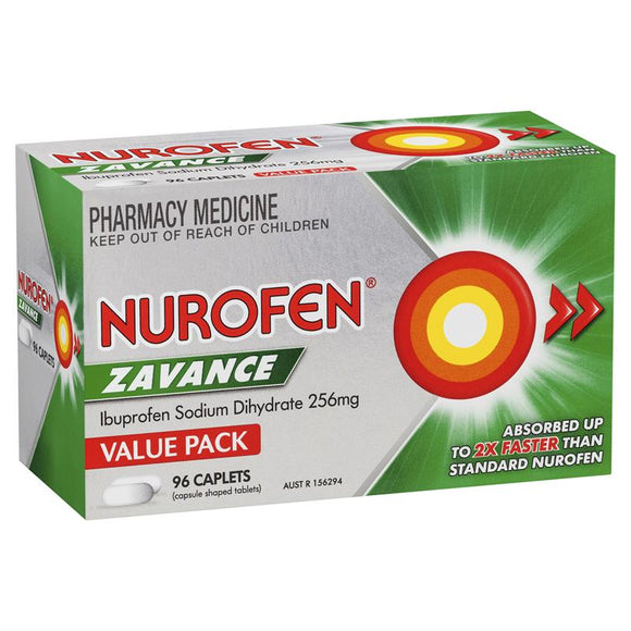 Nurofen Zavance Fast Pain Relief 256mg 96 Caplets