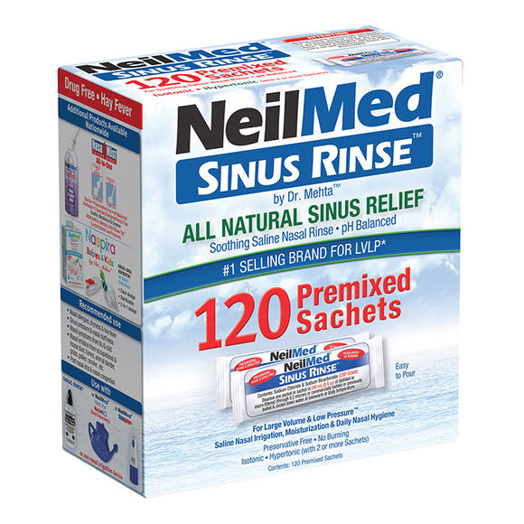 Neilmed Sinus Rinse All Natural 120 Premixed Sachets