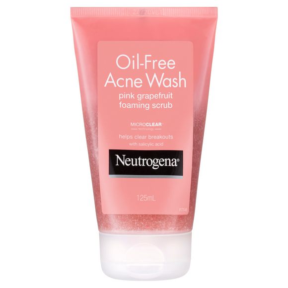 Neutrogena Oil-Free Acne Wash Pink Grapefruit Foaming Scrub 125mL