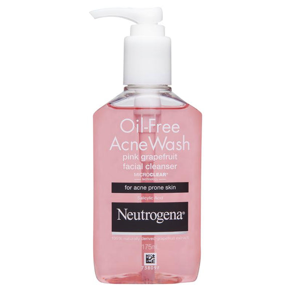 Neutrogena Oil-Free Acne Wash Pink Grapefruit Facial Cleanser 175mL