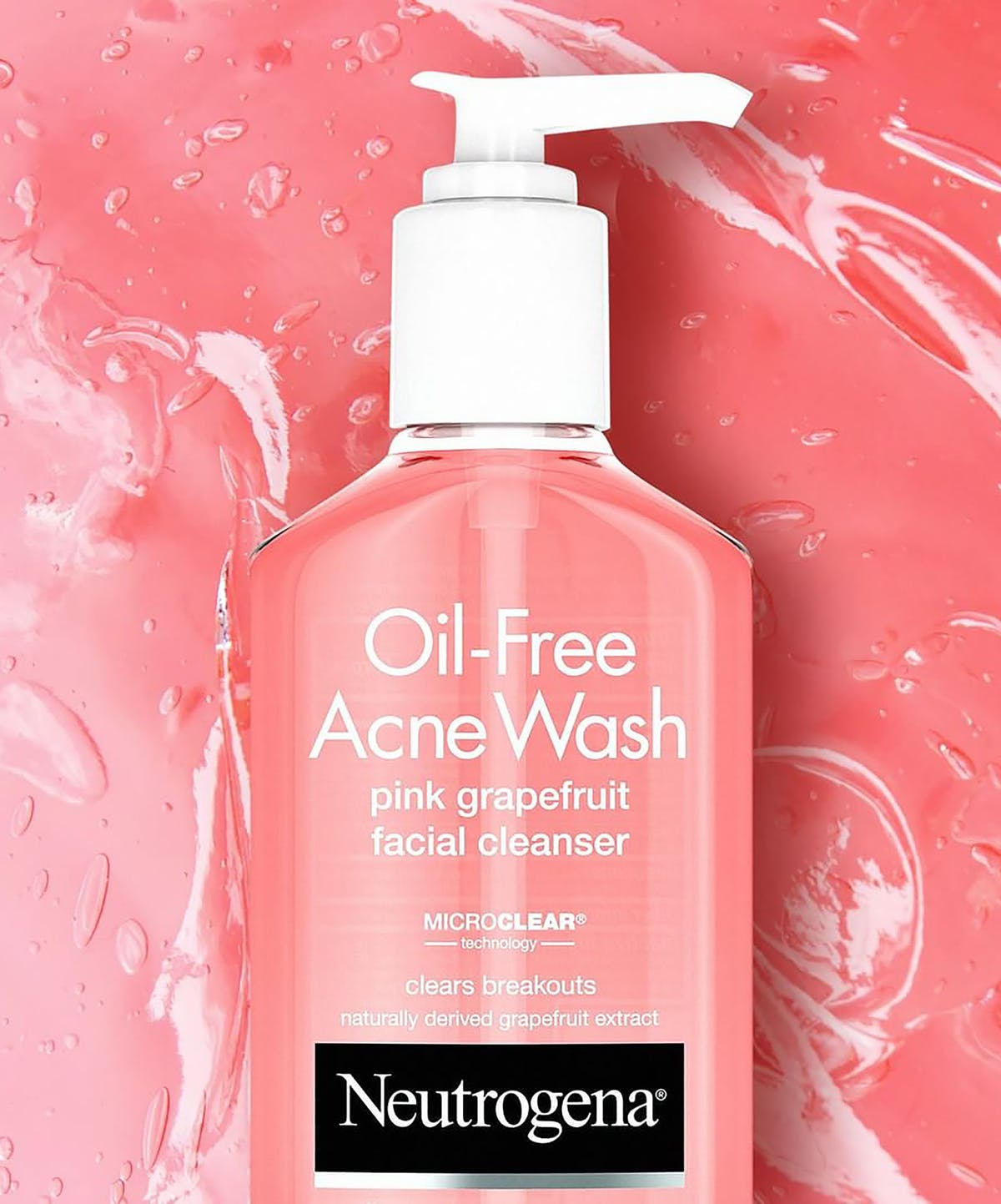 Neutrogena Oil Free Acne Wash Pink Grapefruit Facial Cleanser 175mL Scown s Pharmacy