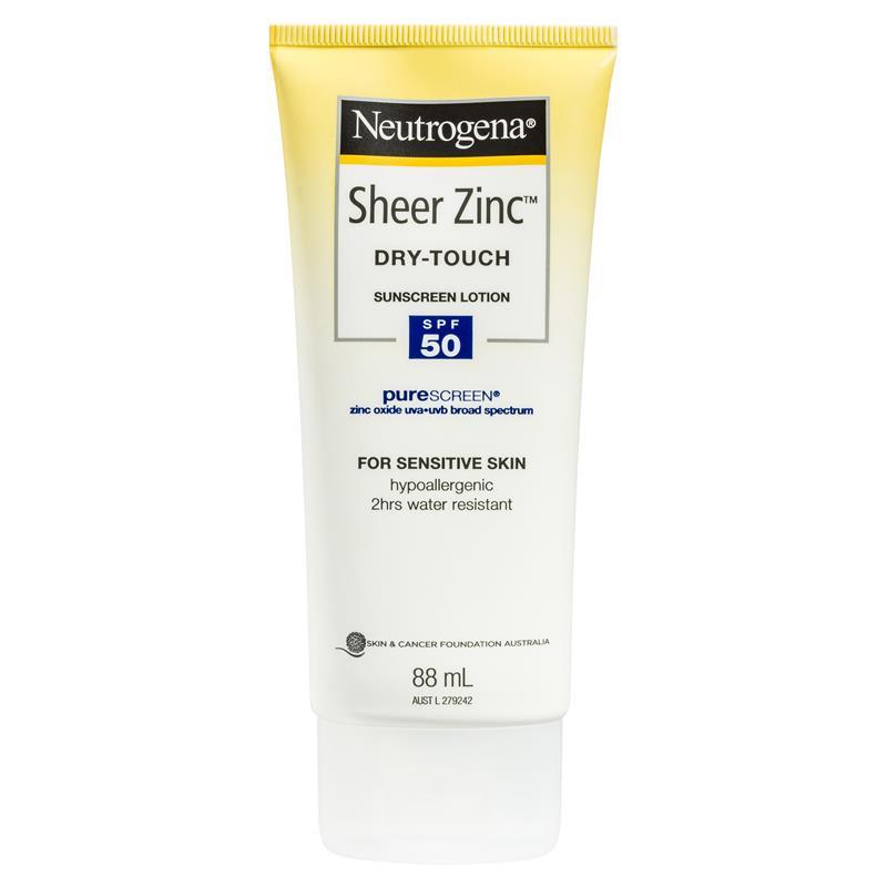 Neutrogena Sheer Zinc Dry-Touch Sunscreen Lotion SPF 50 88mL