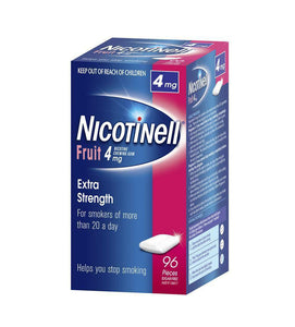 Nicotinell® Fruit Flavoured Nicotine Chewing Gum Extra Strength 4mg 96 Pack