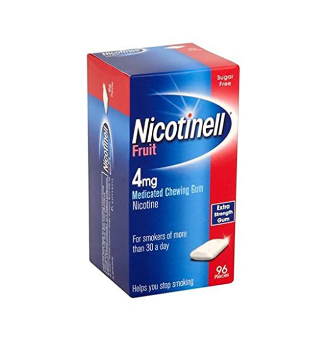 Nicotinell® Fruit Flavoured Nicotine Chewing Gum Extra Strength 4mg 96 Pack