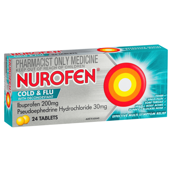 Nurofen Cold & Flu Multi-Symptom Relief 200mg - 24 Tablets
