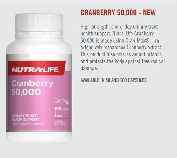 Nutra-Life Cranberry 50,000 50 Capsules