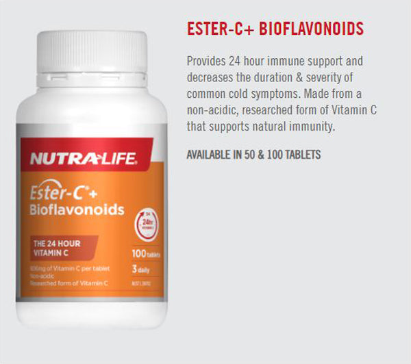 Nutra-Life Ester-C + Bioflavonoids 100 Tablets
