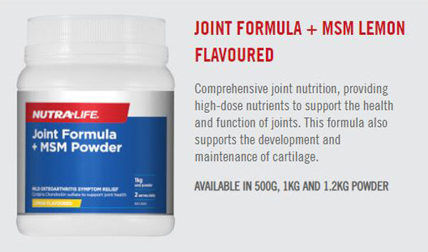 Nutra-Life Joint Formula + MSM Powder 500g