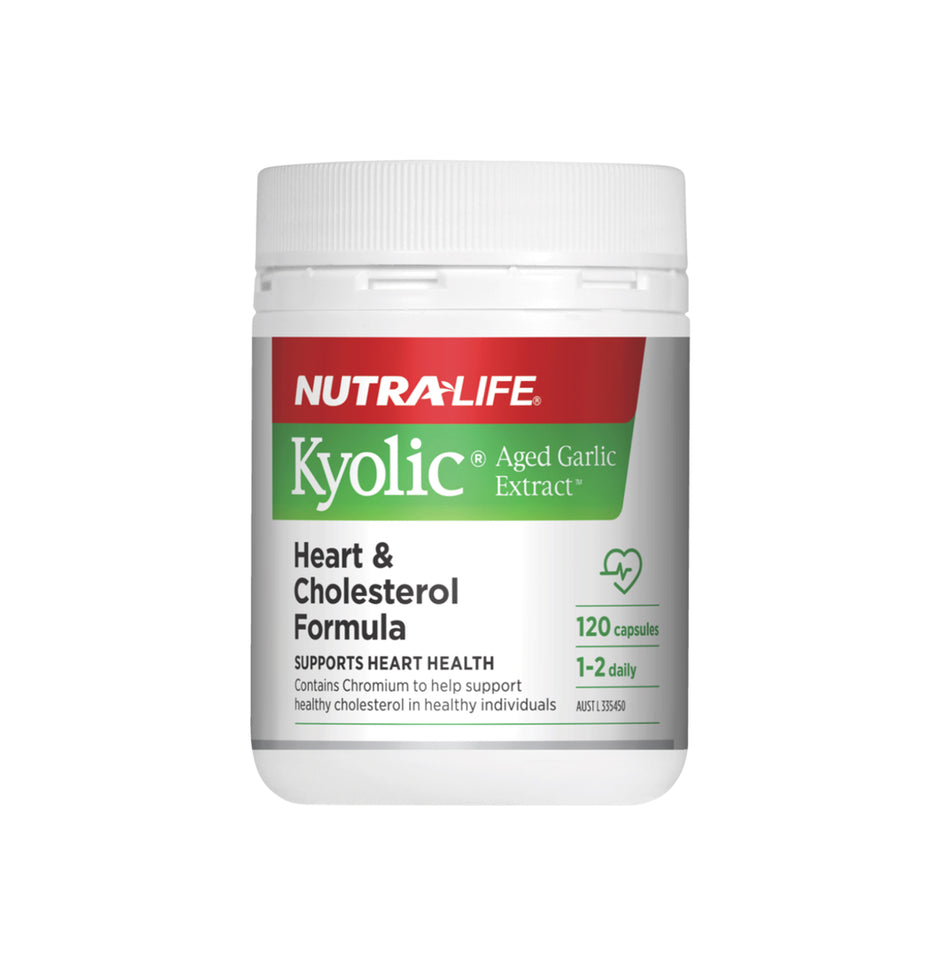 Nutra-Life Kyolic Aged Garlic Extract Heart & Cholesterol Formula 120 Capsules