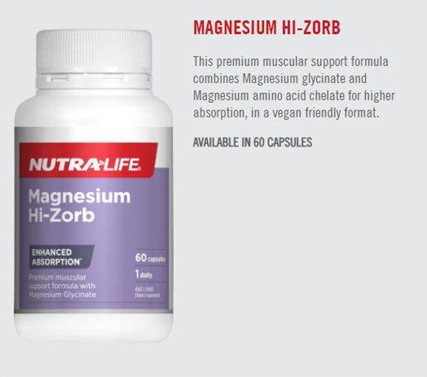 Nutra-Life Magnesium Hi-Zorb 60 Capsules