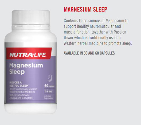 Nutra-Life Magnesium Sleep 30 Capsules