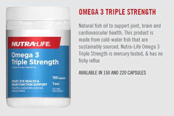 Nutra-Life Omega 3 Triple Strength 150 Capsules