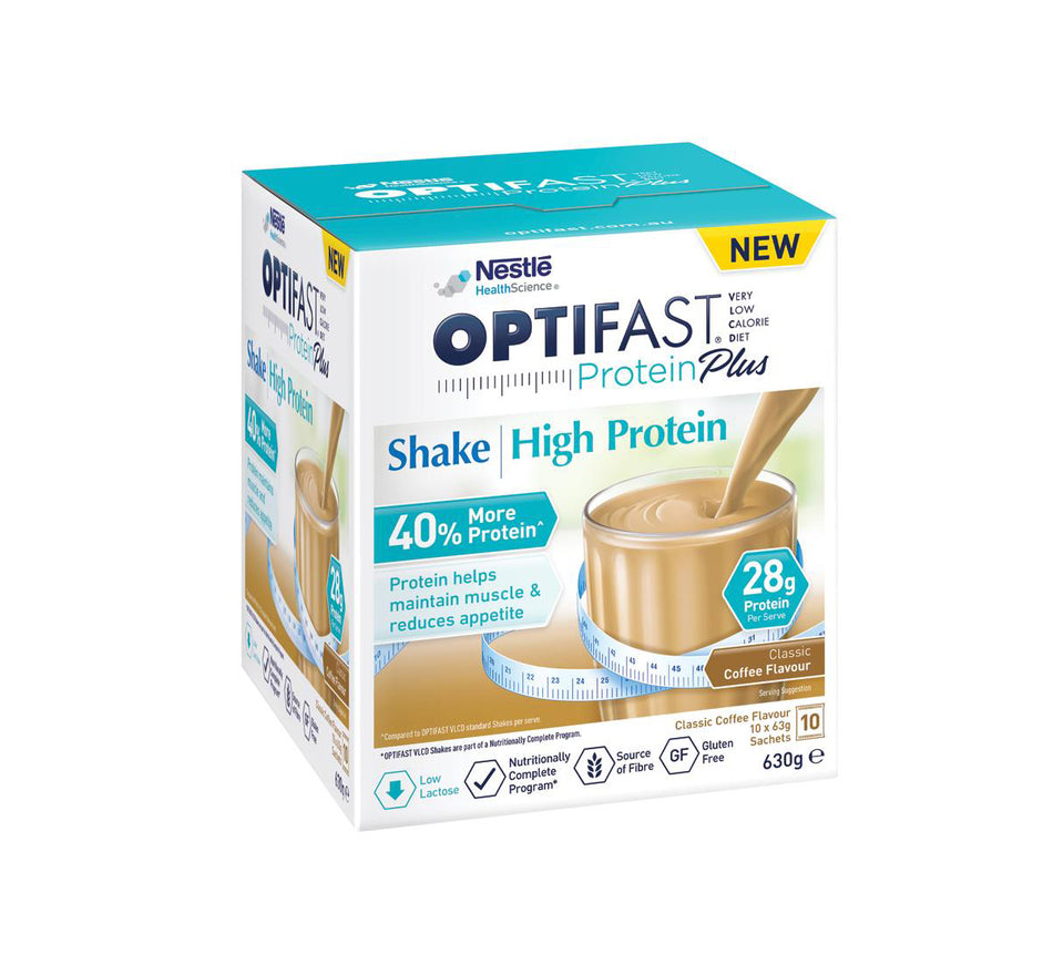 Optifast ProteinPlus Coffee Flavour Shake Sachet 10x63g