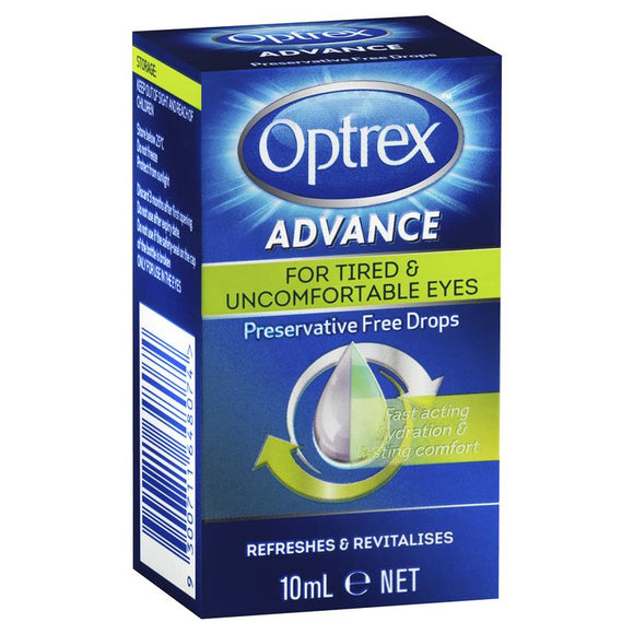 Optrex Advance Preservative Free Eye Drops 10ml