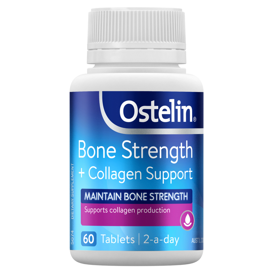 Ostelin Bone Strength + Collagen Support 60 Tablets
