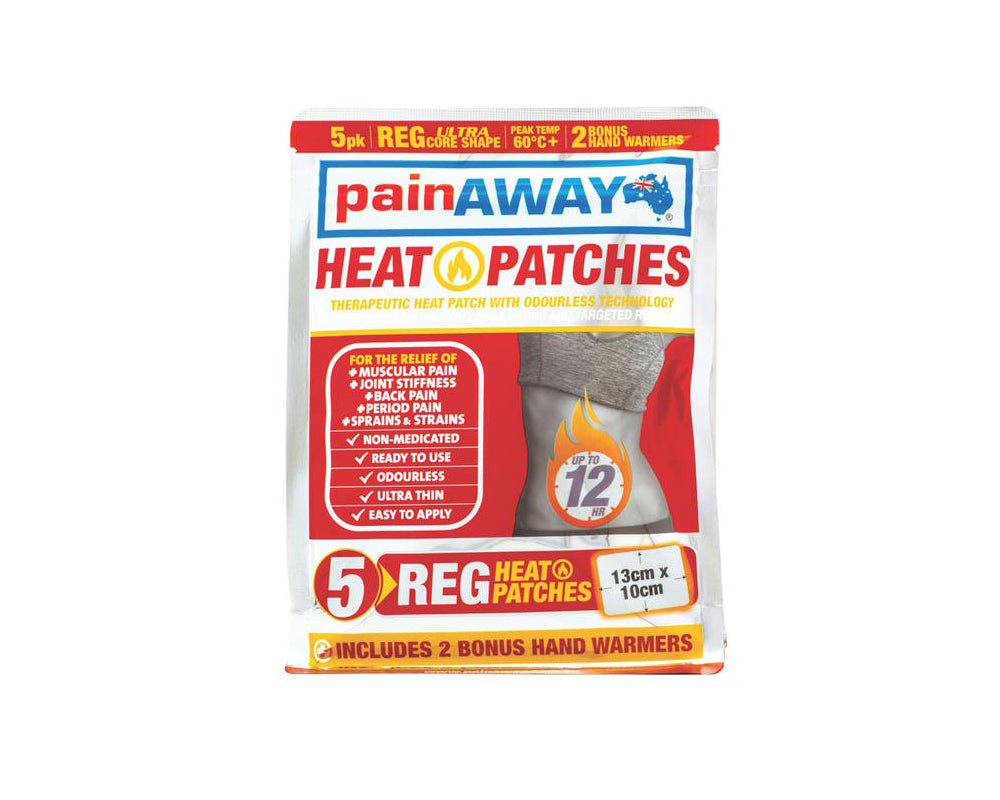 Pain Away Regular Heat Patches 5 Pack Scown's Pharmacy