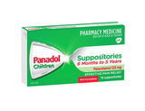 Panadol Child Suppositories 6 Months - 5 Years 125mg 10 Pack