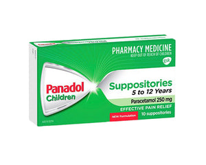 Panadol Child Suppositories 5-12 Years 250mg 10 Pack