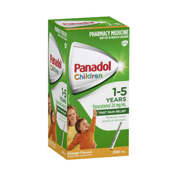 Panadol Children Colour-Free Suspension 1-5 Years Orange Flavour 200ml