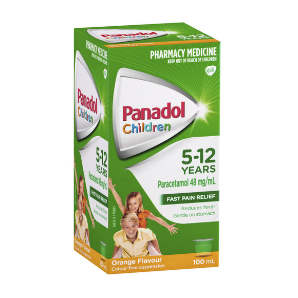Panadol Children Colour-Free Suspension 5-12 Years Orange Flavour 100ml