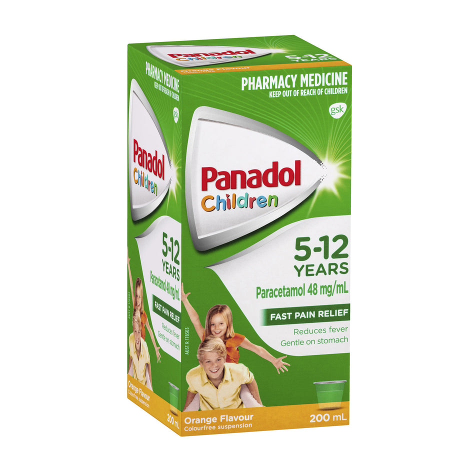Panadol Children Colour-Free Suspension 5-12 Years Orange Flavour 200ml
