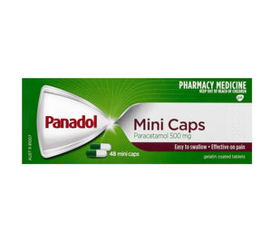 Panadol Mini Caps Paracetamol 500mg For Pain Relief 48 Caplets