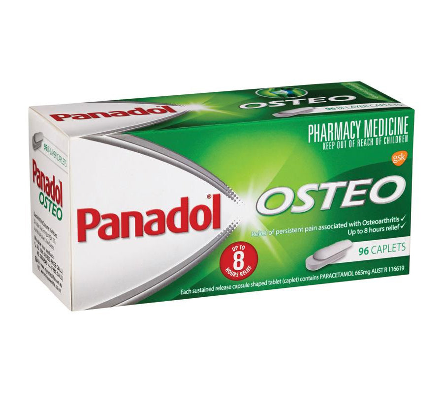 Panadol Osteo Osteoarthritis Paracetamol Pain Relief 96 Caplets