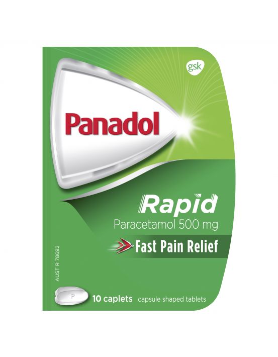 Panadol Rapid Paracetamol 500mg 10 Caplets