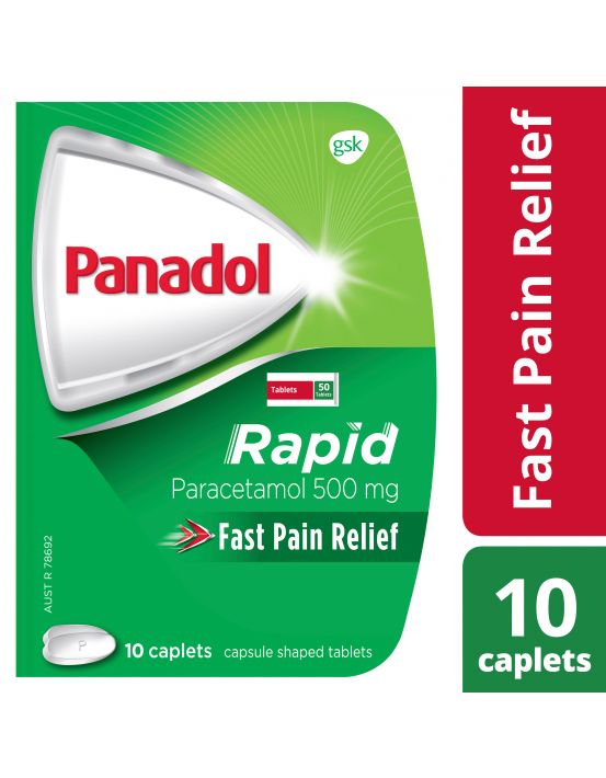 Panadol Rapid Paracetamol 500mg 10 Caplets