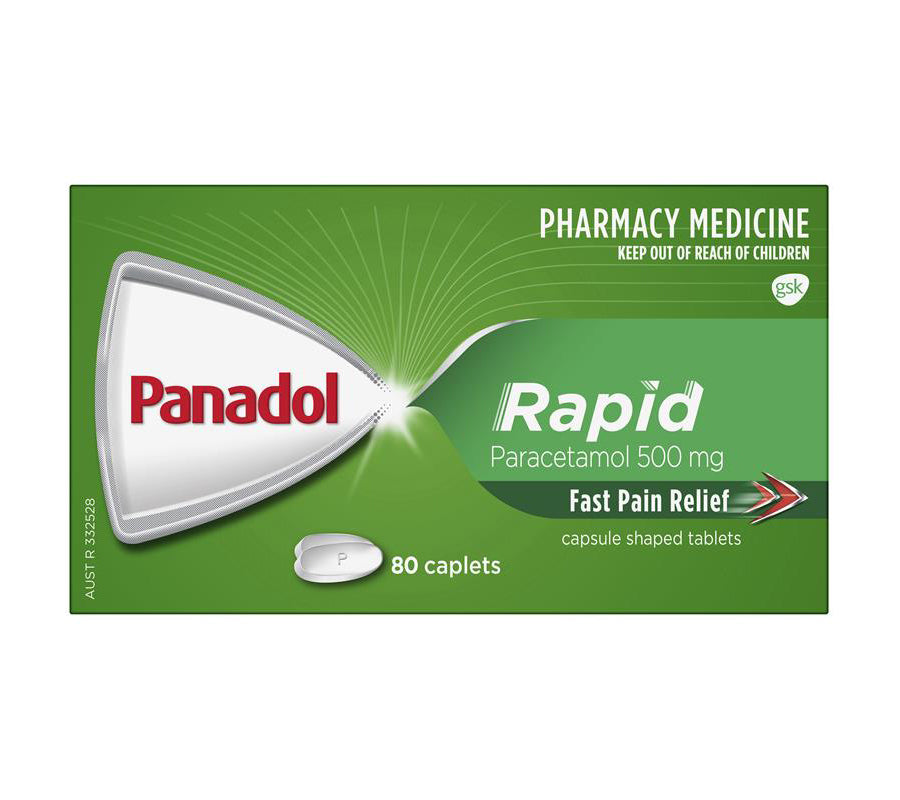 Panadol Rapid Paracetamol 500mg 80 Caplets