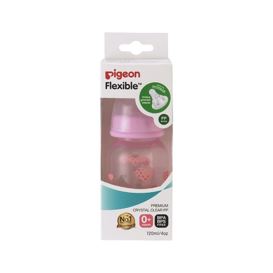 Pigeon Peristaltic Slim Neck Bottle Hearts Design 120ml