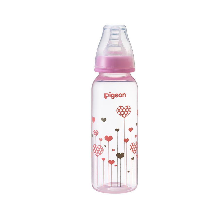 Pigeon Peristaltic Slim Neck Bottle Hearts Design 240ml