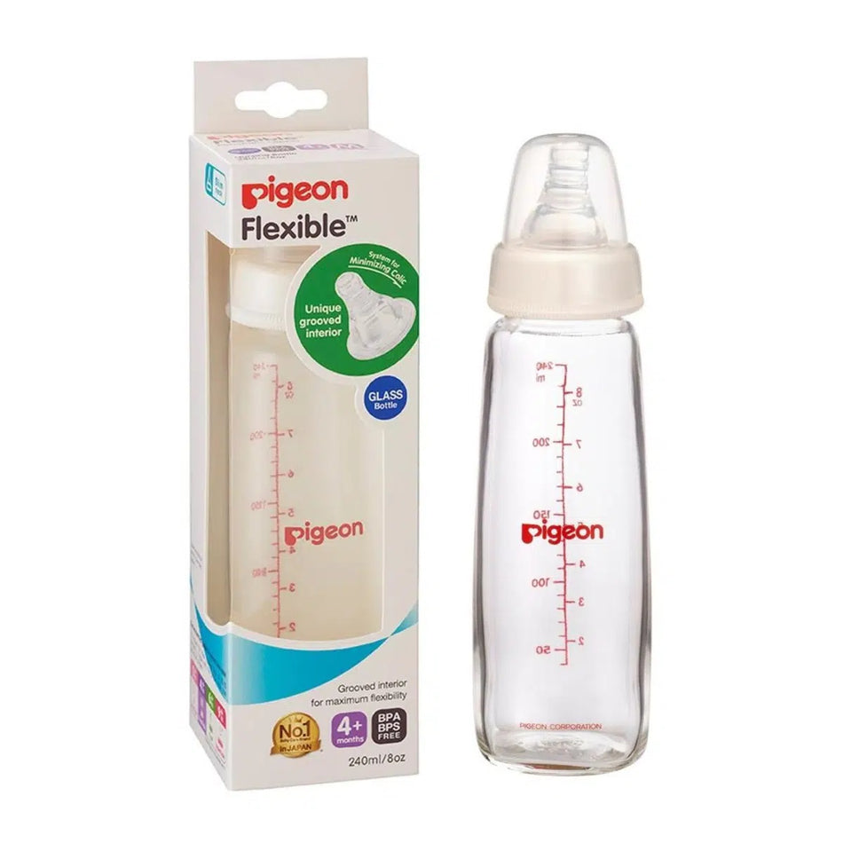 Pigeon Peristaltic Slim Neck Glass Bottle 240ml