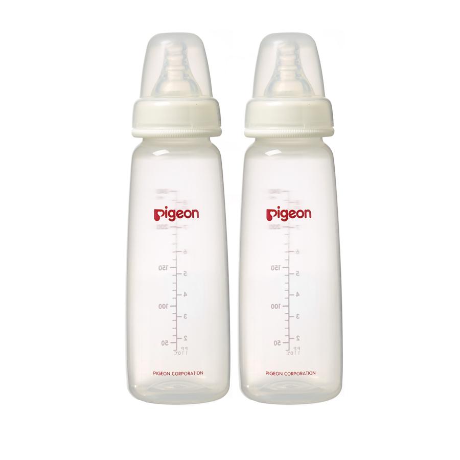Pigeon Peristaltic Slim Neck Bottle Twin Pack 4+ Months 240ml